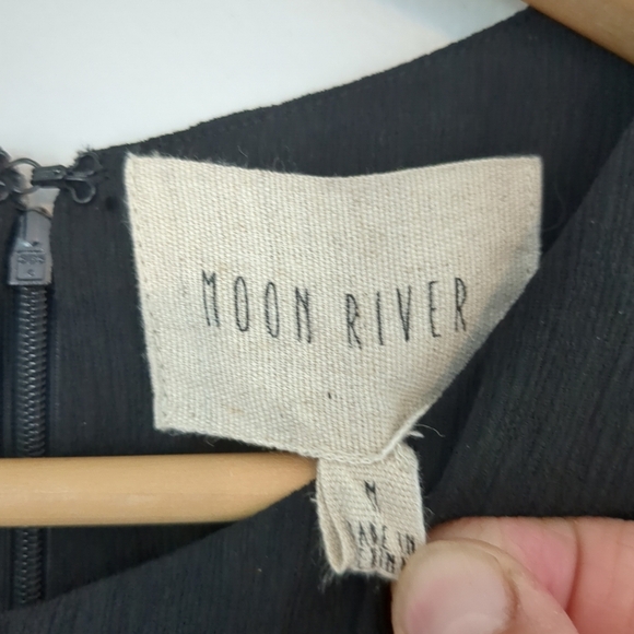 Moon River Dress Women's Medium Black Dark Fairy Witch Whimsigoth Grunge - Picture 7 of 11